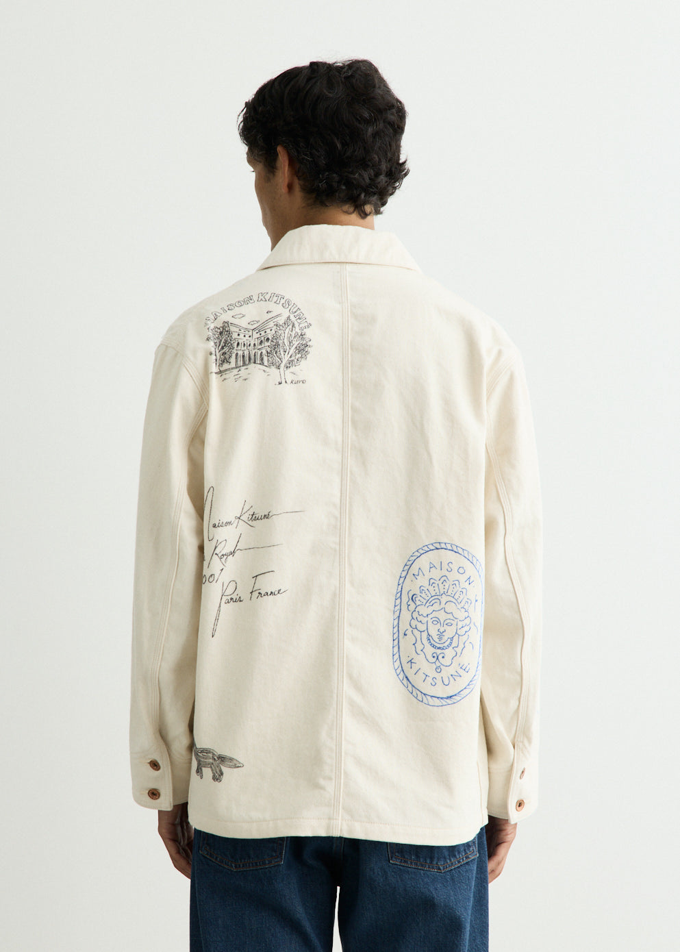 x Kuro Handwritten Postcard Work Jacket