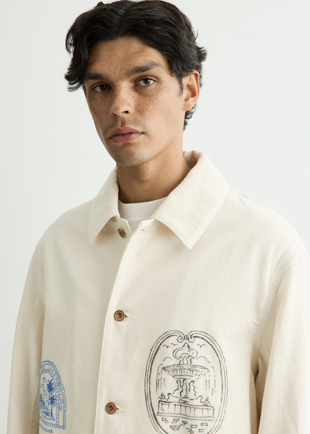 x Kuro Handwritten Postcard Work Jacket