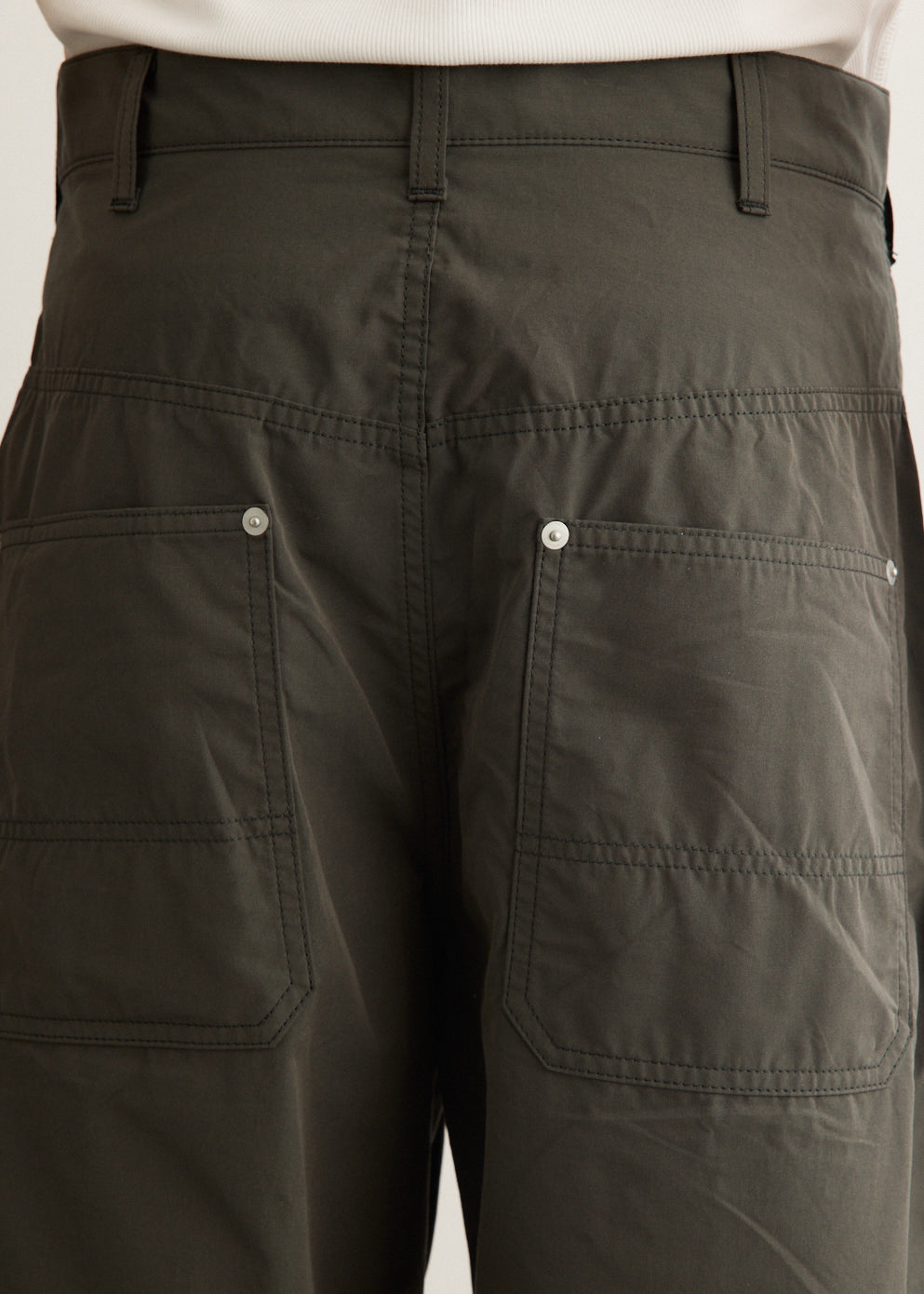 Cotton Poplin Curved Pants