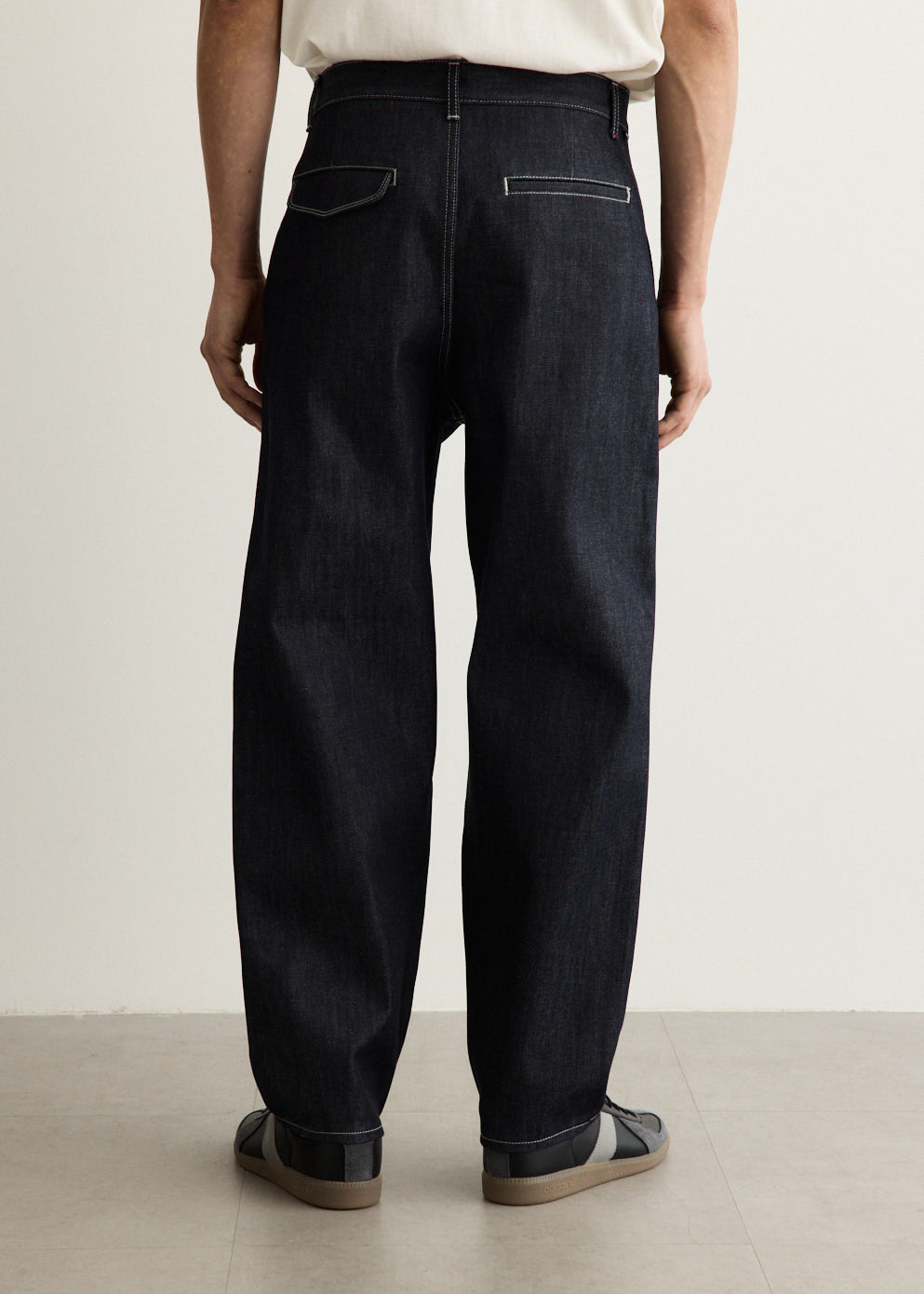 Selvage Denim Two Tuck Tapered Pants