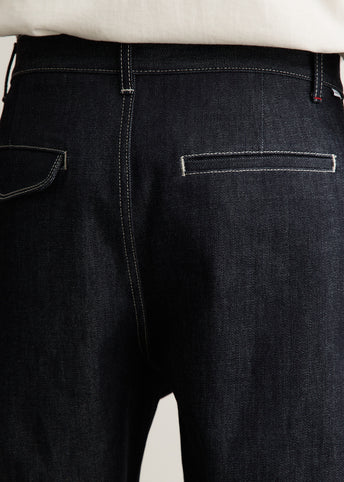 Selvage Denim Two Tuck Tapered Pants