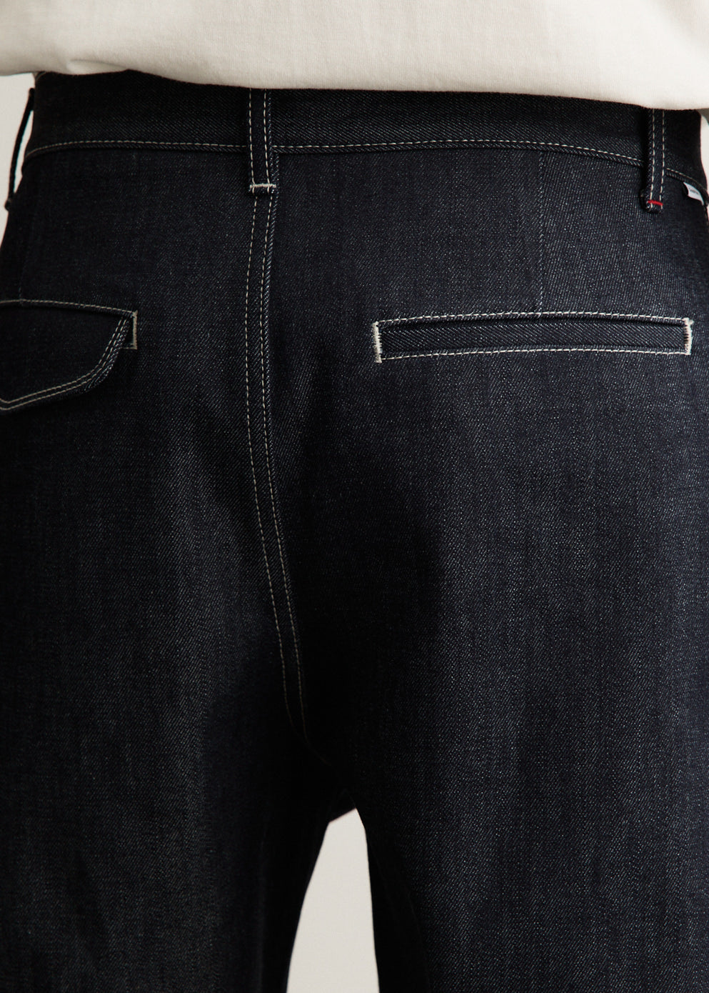 Selvage Denim Two Tuck Tapered Pants