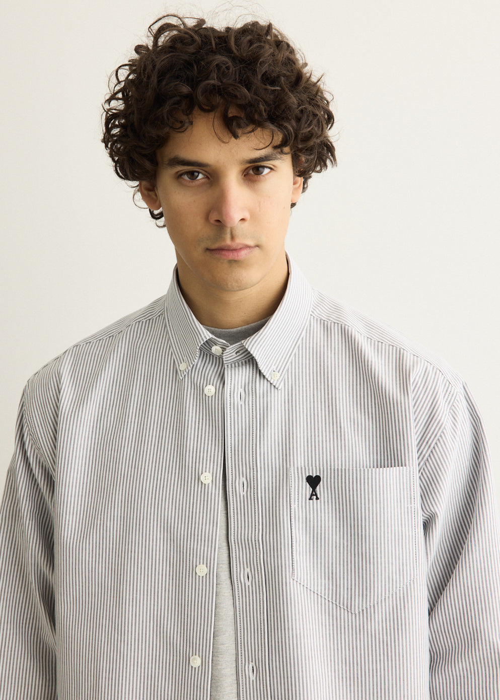 Boxy Fit Shirt With Button-Down Collar