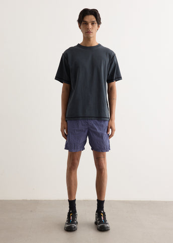 Nylon Metal Mid Length Swim Shorts