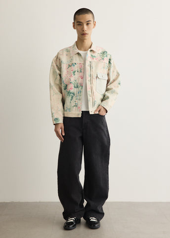 x Levi's Linen Floral Cowhide Patch Jacket