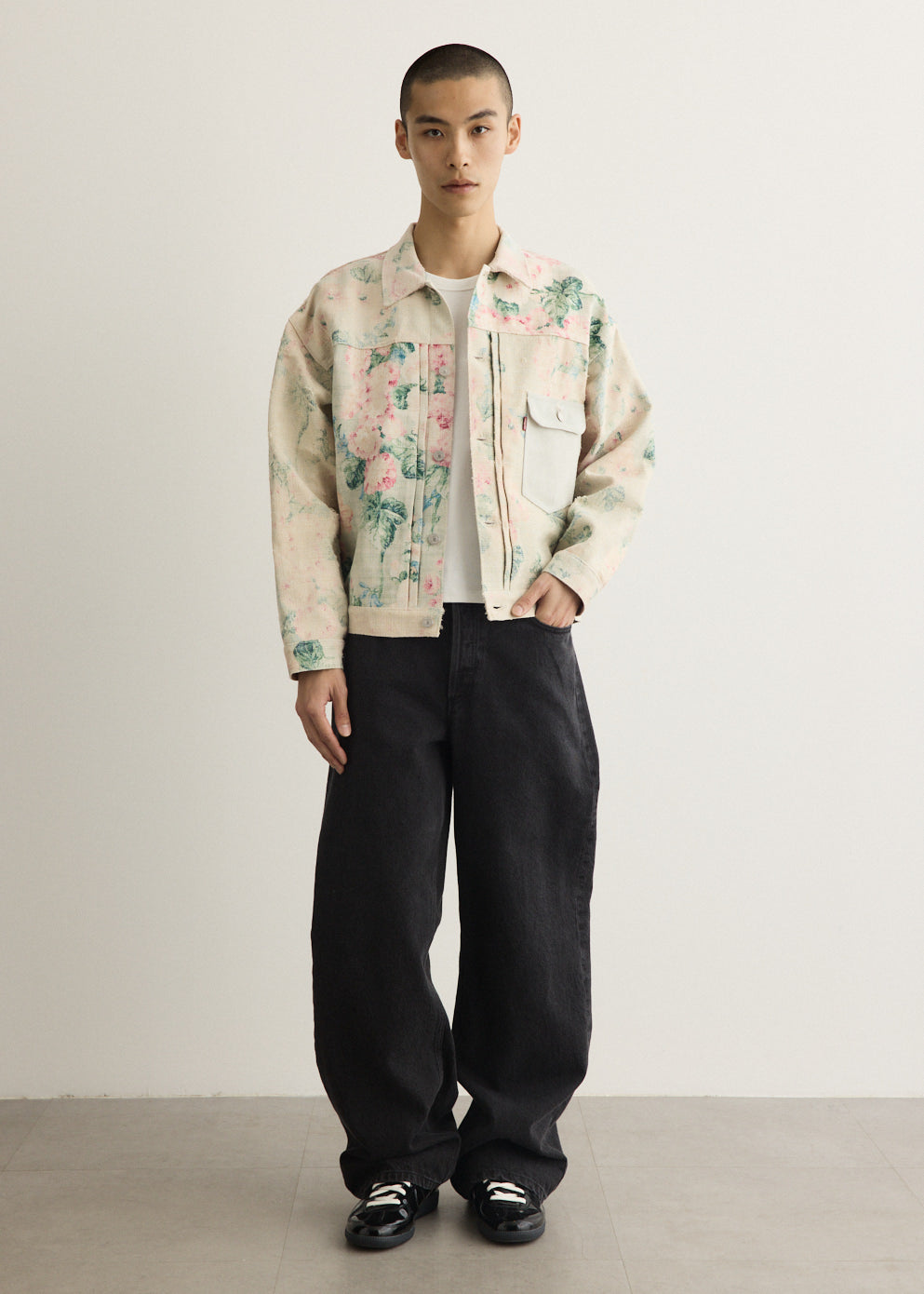x Levi's Linen Floral Cowhide Patch Jacket
