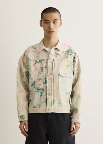 x Levi's Linen Floral Cowhide Patch Jacket