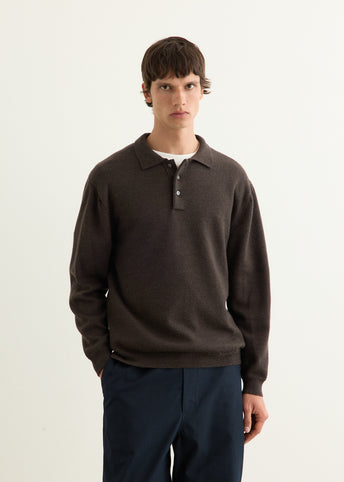 Classic Long Sleeve Knit Polo