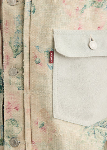 x Levi's Linen Floral Cowhide Patch Jacket