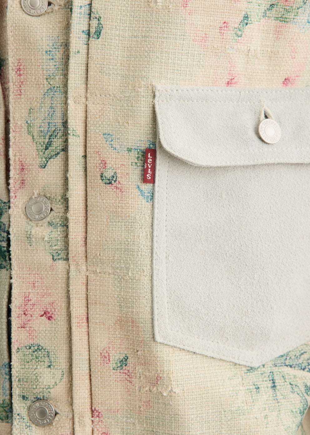 x Levi's Linen Floral Cowhide Patch Jacket