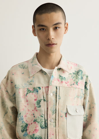 x Levi's Linen Floral Cowhide Patch Jacket