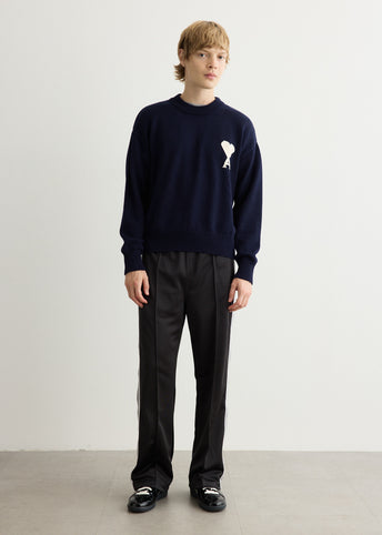 Crewneck Sweater With Contrasted Ami De Coeur