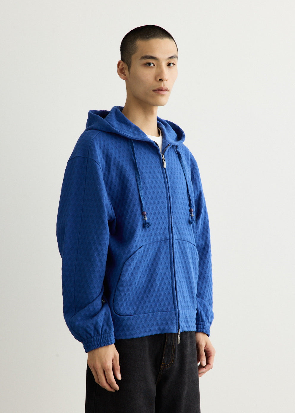 Textured Zip Hoodie