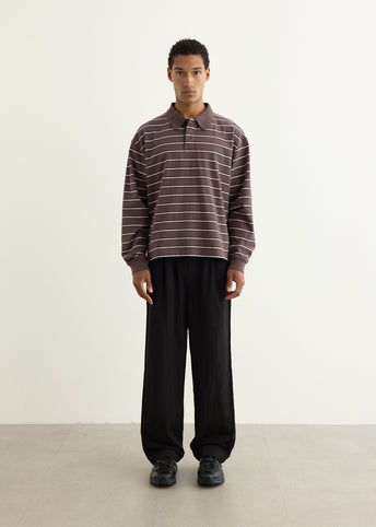 Varsity Long Sleeve Polo Shirt