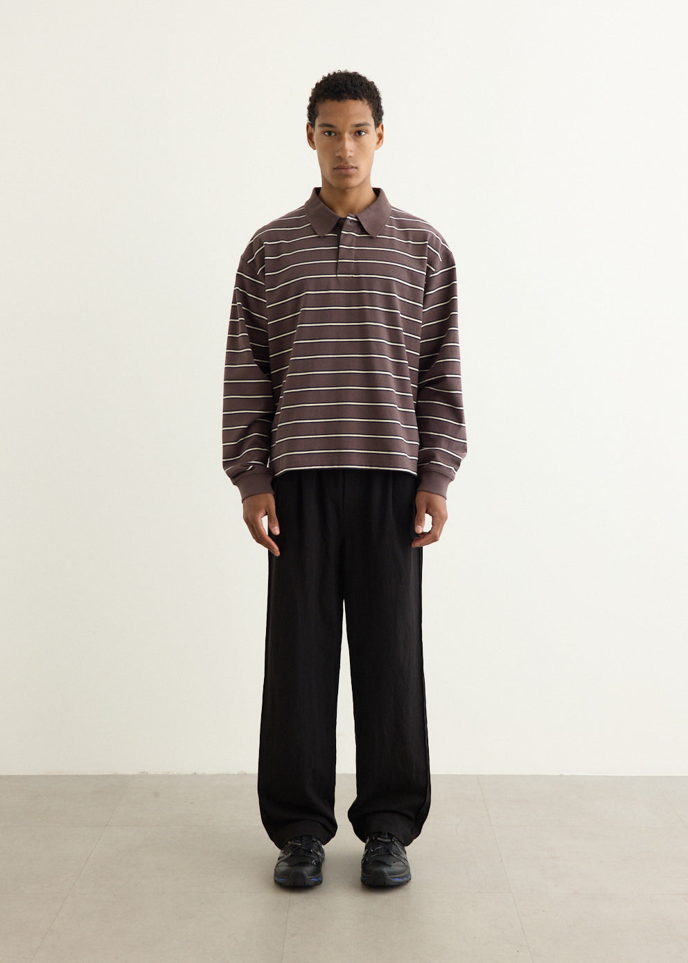 Varsity Long Sleeve Polo Shirt