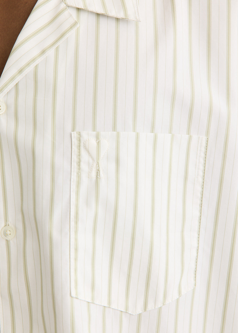 Short Sleeve Boxy Shirt With Camp Collar