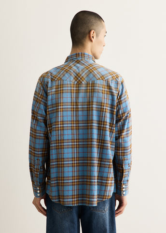Washed Flannel Western Shirt