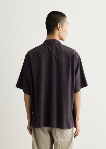 Summer Wool Open Collar Short Sleeve Shirt