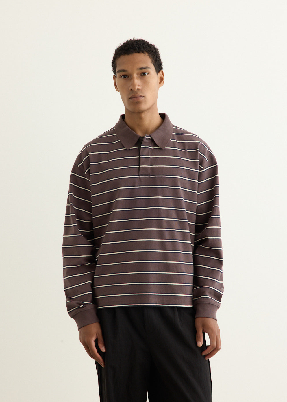 Varsity Long Sleeve Polo Shirt