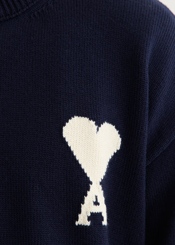 Crewneck Sweater With Contrasted Ami De Coeur