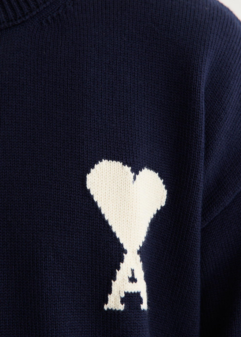Crewneck Sweater With Contrasted Ami De Coeur