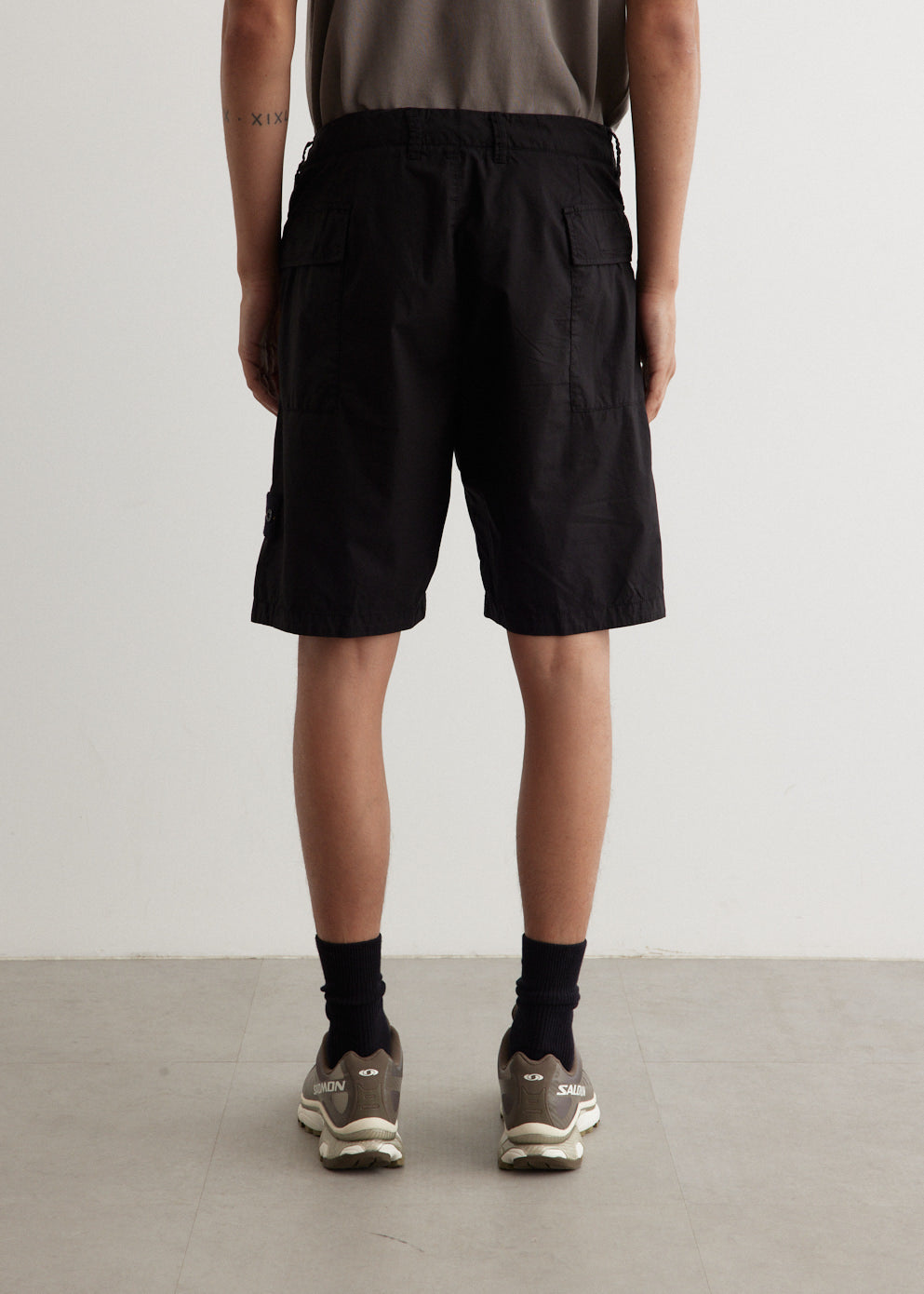 Garment Dyed Cotton Relaxed Bermuda Shorts