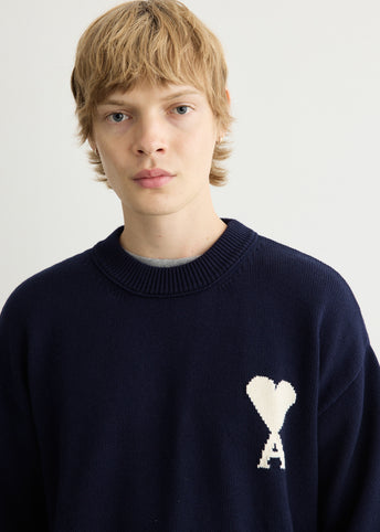 Crewneck Sweater With Contrasted Ami De Coeur