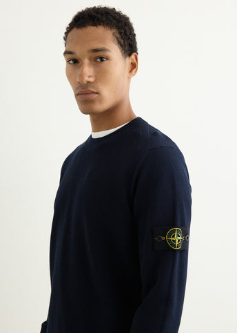 Micro Stitch Soft Organic Cotton Knit Crew Sweater