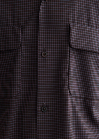 Summer Wool Open Collar Short Sleeve Shirt