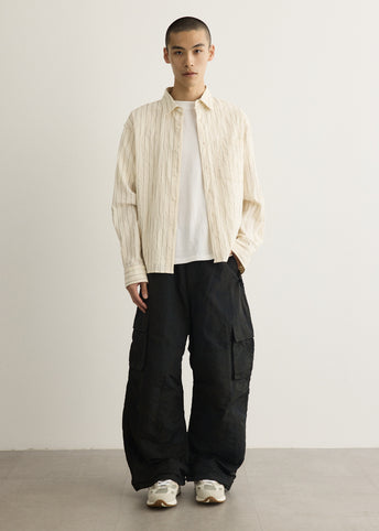 Nylon Grosgrain Garment Dyed Cargo Pants