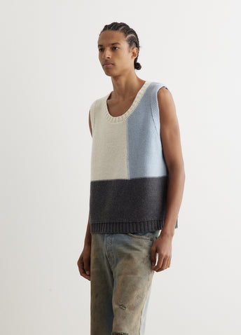 Colour Block Knit Vest