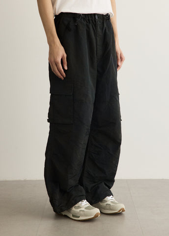 Nylon Grosgrain Garment Dyed Cargo Pants