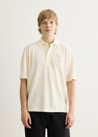 Boxy Fit Polo With Ami De Coeur Knitted Patch