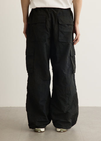 Nylon Grosgrain Garment Dyed Cargo Pants