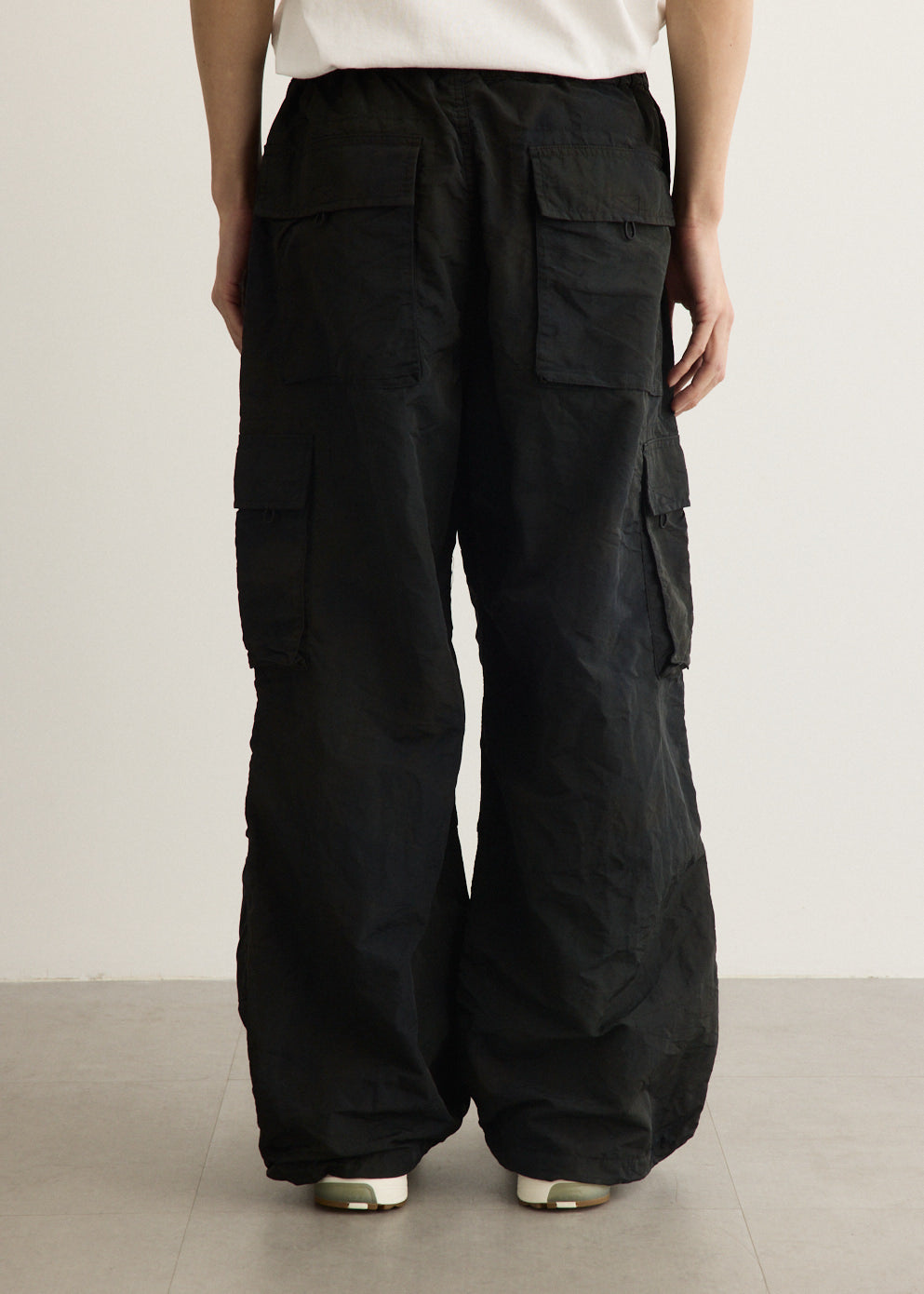Nylon Grosgrain Garment Dyed Cargo Pants