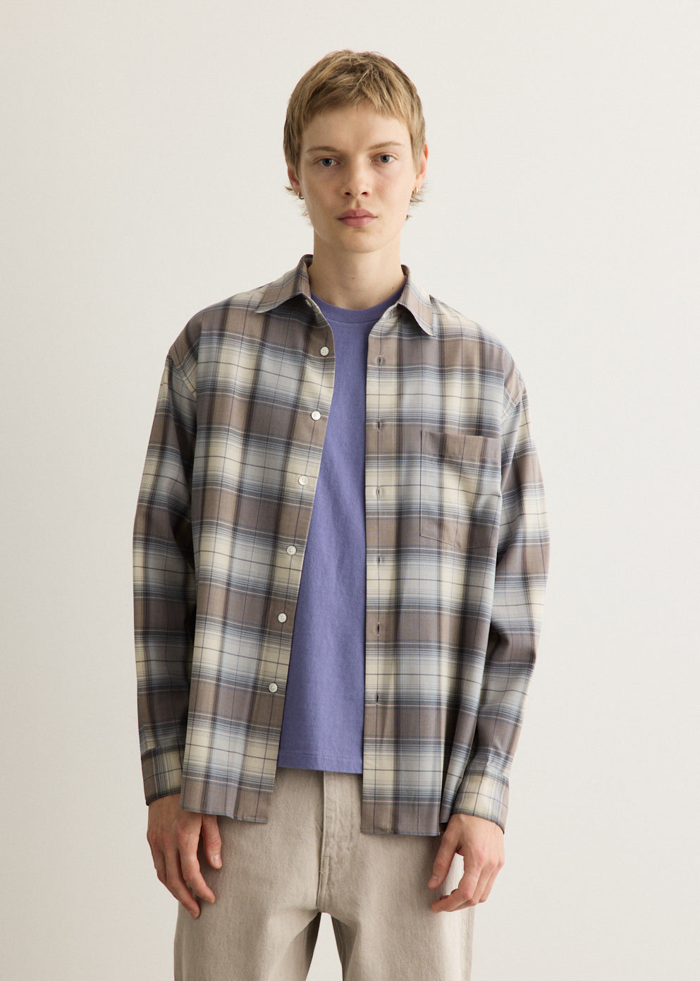 Super Light Wool Check Shirt