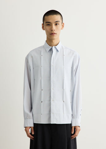 Pinstripe Cut and Fold Shirt