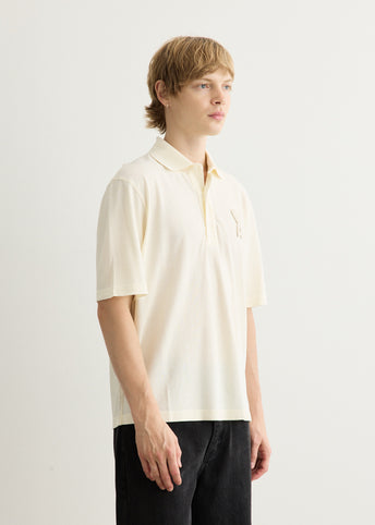 Boxy Fit Polo With Ami De Coeur Knitted Patch