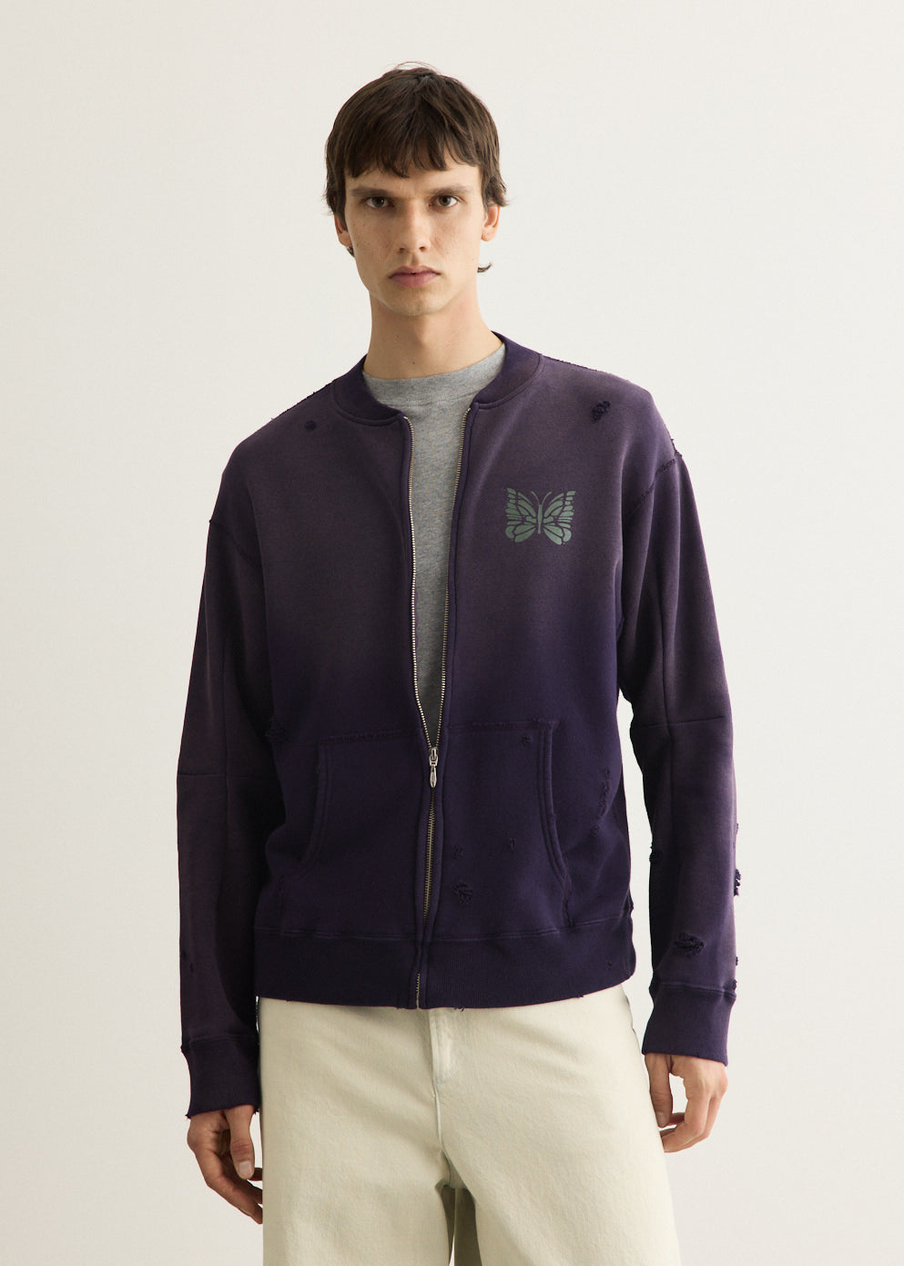 Deconstructed Zipped Sweatshirt