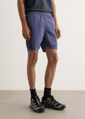 Nylon Metal Mid Length Swim Shorts
