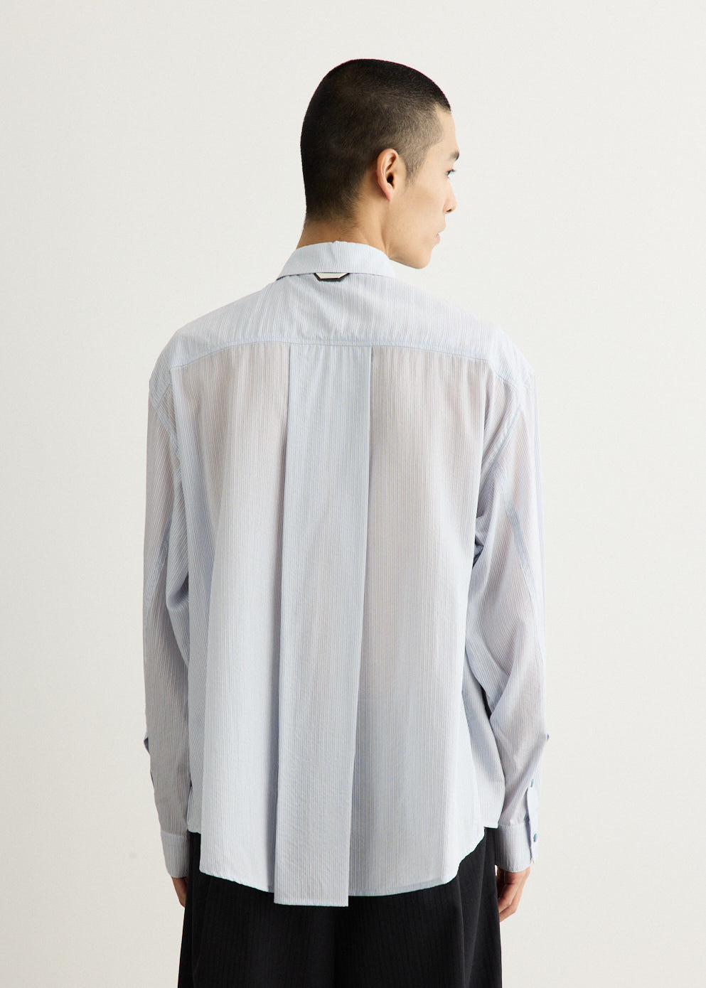 Pinstripe Cut and Fold Shirt