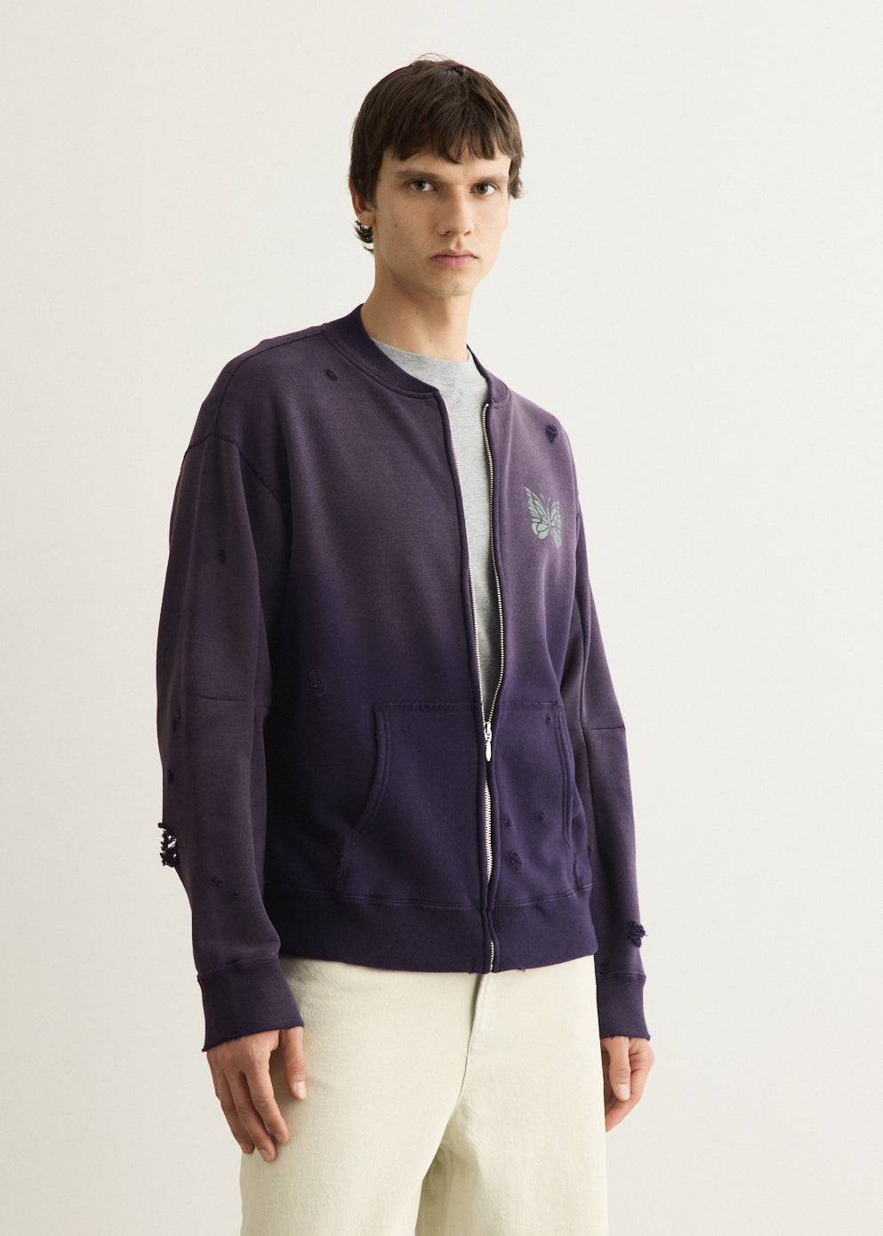 Deconstructed Zipped Sweatshirt