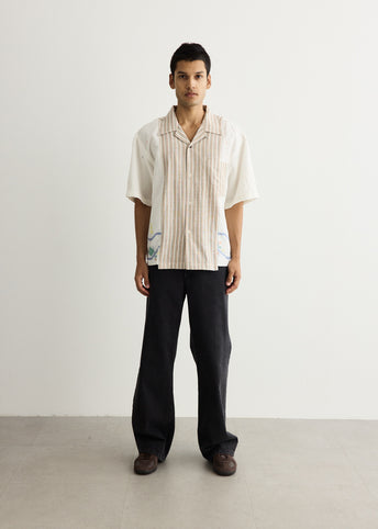 Kunal Handwoven Contrast Panel Shirt
