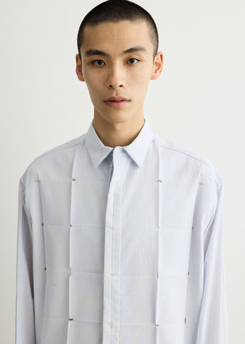Pinstripe Cut and Fold Shirt