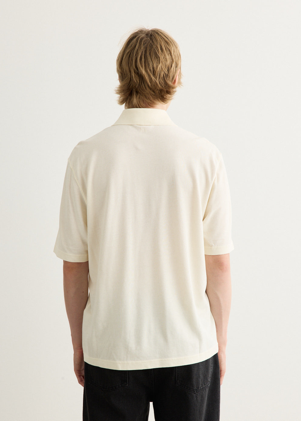 Boxy Fit Polo With Ami De Coeur Knitted Patch