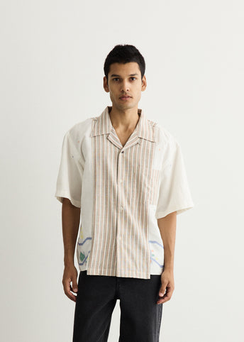 Kunal Handwoven Contrast Panel Shirt