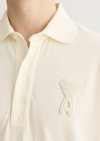 Boxy Fit Polo With Ami De Coeur Knitted Patch