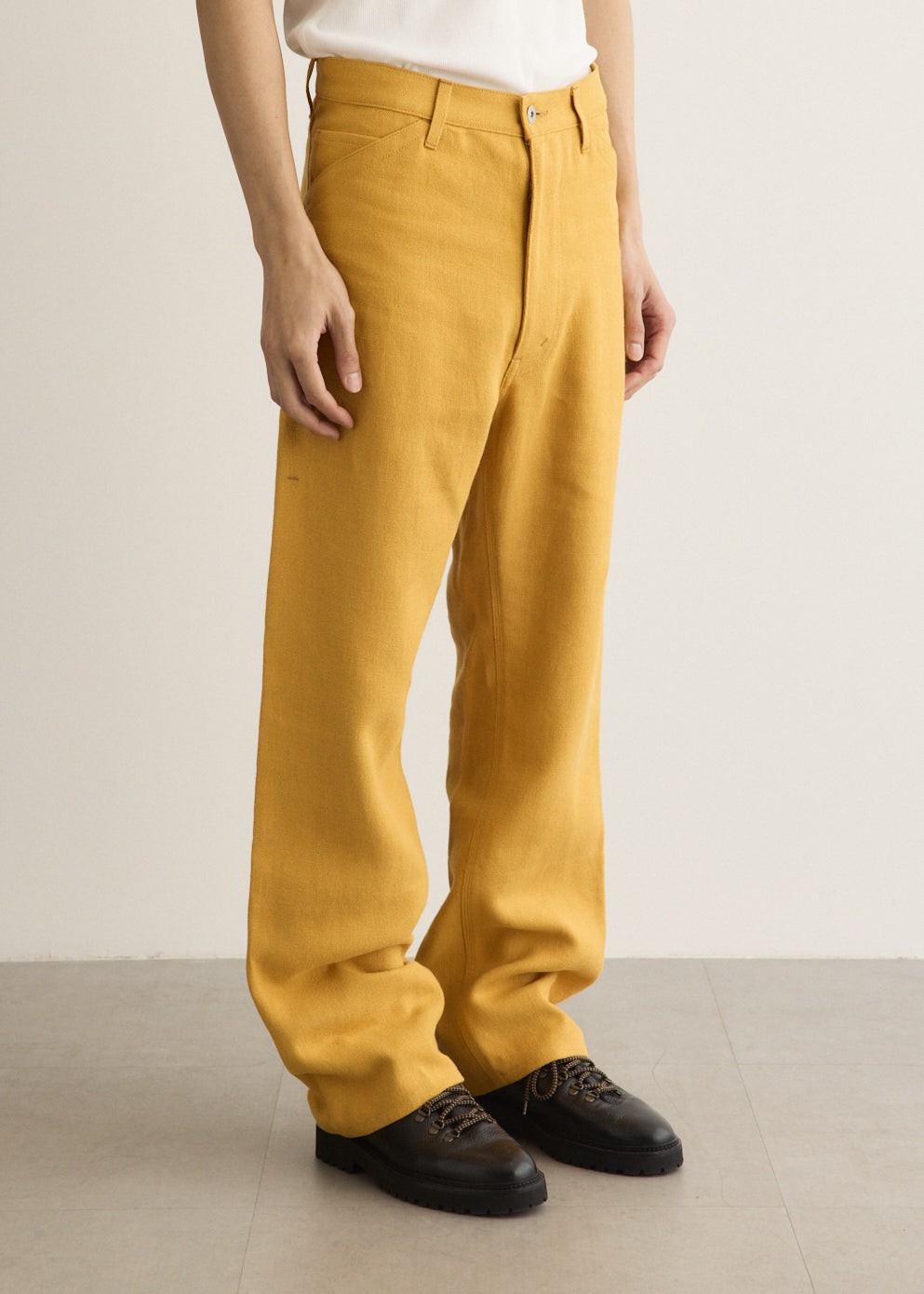 Linen Oxford Buckle Back Pants
