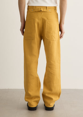 Linen Oxford Buckle Back Pants