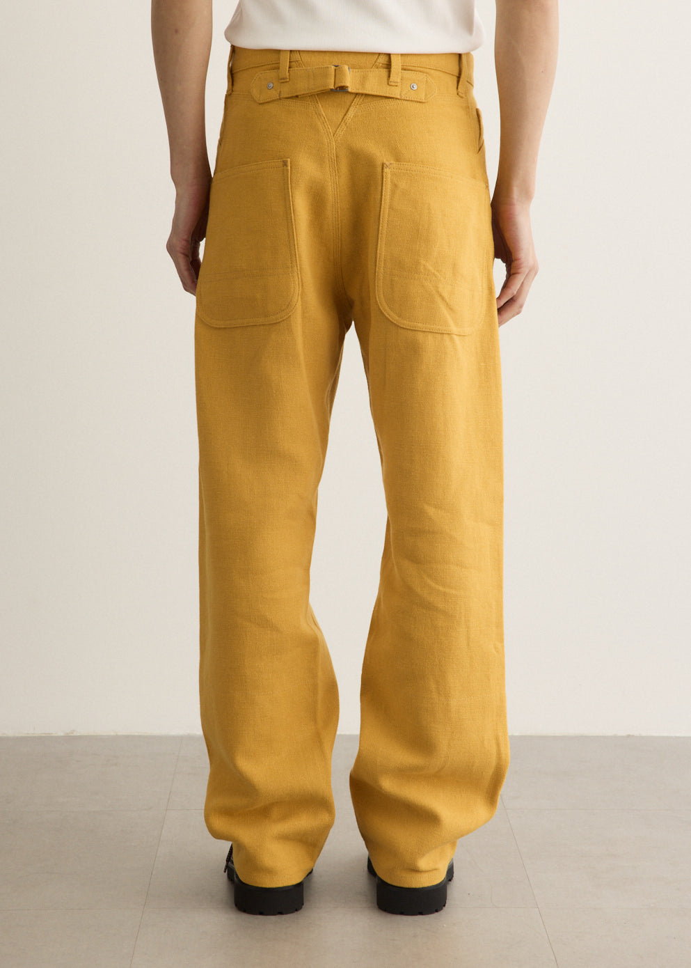 Linen Oxford Buckle Back Pants